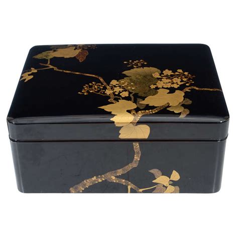 vintage black japanese steel box|Antique Japanese Boxes for sale .